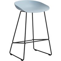 HAY About a Stool AAS 38 - slate blue 2.0 - zwart - viltglijders - Zithoogte 65 cm