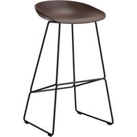 HAY About a Stool AAS 38 - raisin 2.0 - zwart - viltglijders - Zithoogte 75 cm