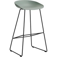 HAY About a Stool AAS 38 - fall green 2.0 - zwart - viltglijders - Zithoogte 75 cm