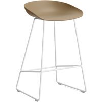 HAY About a Stool AAS 38 - clay 2.0 - wit - Standaard glijders kunststof - Zithoogte 65 cm