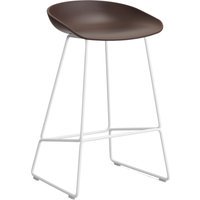 HAY About a Stool AAS 38 - raisin 2.0 - wit - viltglijders - Zithoogte 65 cm