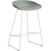 HAY About a Stool AAS 38 - fall green 2.0 - wit - viltglijders - Zithoogte 65 cm