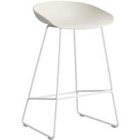HAY About a Stool AAS 38 - melange cream 2.0 - wit - viltglijders - Zithoogte 65 cm