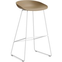 HAY About a Stool AAS 38 - clay 2.0 - wit - Standaard glijders kunststof - Zithoogte 75 cm