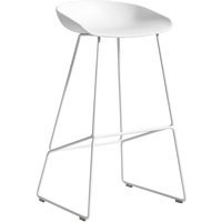 HAY About a Stool AAS 38 - Zithoogte 75 cm - Standaard glijders kunststof - wit - white 2.0