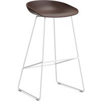 HAY About a Stool AAS 38 - raisin 2.0 - wit - viltglijders - Zithoogte 75 cm