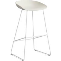 HAY About a Stool AAS 38 - Zithoogte 75 cm - viltglijders - wit - melange cream 2.0