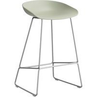HAY About a Stool AAS 38 - pastel green 2.0 - roestvrij staal - Standaard glijders kunststof - Zithoogte 65 cm