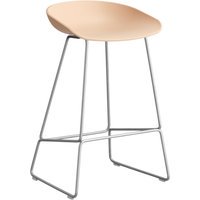 HAY About a Stool AAS 38 - pale peach 2.0 - roestvrij staal - viltglijders - Zithoogte 65 cm