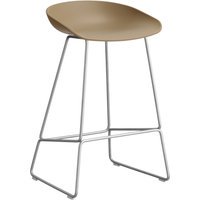 HAY About a Stool AAS 38 - clay 2.0 - roestvrij staal - viltglijders - Zithoogte 65 cm