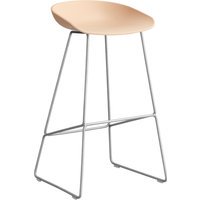 HAY About a Stool AAS 38 - pale peach 2.0 - roestvrij staal - Standaard glijders kunststof - Zithoogte 75 cm