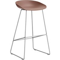 HAY About a Stool AAS 38 - soft brick 2.0 - roestvrij staal - Standaard glijders kunststof - Zithoogte 75 cm