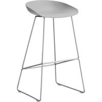 HAY About a Stool AAS 38 - Zithoogte 75 cm - Standaard glijders kunststof - roestvrij staal - concrete grey 2.0