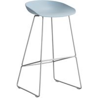 HAY About a Stool AAS 38 - slate blue 2.0 - roestvrij staal - viltglijders - Zithoogte 75 cm