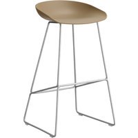 HAY About a Stool AAS 38 - clay 2.0 - roestvrij staal - viltglijders - Zithoogte 75 cm