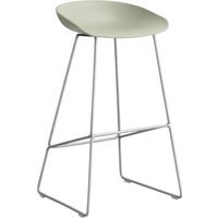 HAY About a Stool AAS 38 - pastel green 2.0 - roestvrij staal - viltglijders - Zithoogte 75 cm