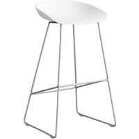 HAY About a Stool AAS 38 - white 2.0 - roestvrij staal - viltglijders - Zithoogte 75 cm