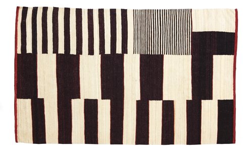 Nanimarquina Medina vloerkleed - zwart/beige - 200 x 300 cm