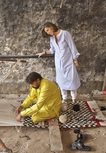 Nanimarquina Mélange Pattern 4 vloerkleed - 80 x 240 cm