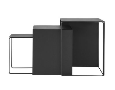 Ferm Living Clustertafels set van 3 - zwart