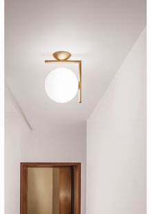 Flos IC C/W1 wand- & plafondlamp - messing - S