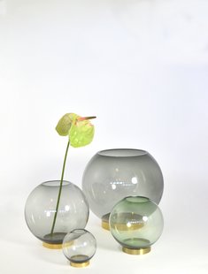 AYTM Globe Vaas - forest/gold - Ø 17 cm - forest/gold - Ø 17 cm