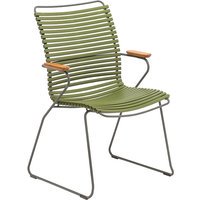 HOUE CLICK Eetkamerstoel met hoge rugleuning - olijfgroen