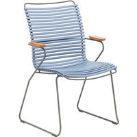 HOUE CLICK Eetkamerstoel met hoge rugleuning - duivenblauw