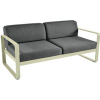 Fermob BELLEVIE 2-zitsbank - 65 lindegroen mat - A3 grafietgrijs