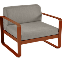 Fermob BELLEVIE fauteuil - E2 gekonfijte sinaasappel - B8 taupegrijs