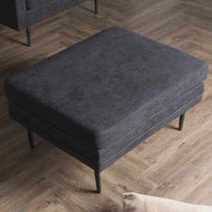 Nohr Hocker 'Tylan' Linnenlook, kleur Zwart