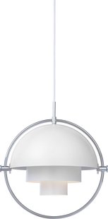 Gubi Multi-Life hanglamp - chrom - Ø 36 cm - wit
