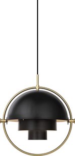 Gubi Multi-Life hanglamp - zwart - Ø 36 cm - brass