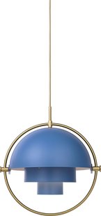Gubi Multi-Life hanglamp - brass - Ø 36 cm - blauw