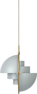 Gubi Multi-Life hanglamp - sea grey - Ø 36 cm - brass