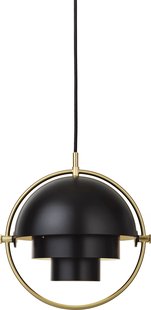 Gubi Multi-Life hanglamp - brass - Ø 22,5 cm - zwart