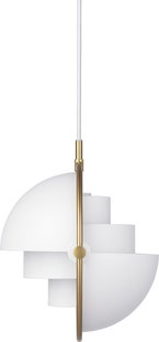 Gubi Multi-Life hanglamp - brass - Ø 22,5 cm - wit