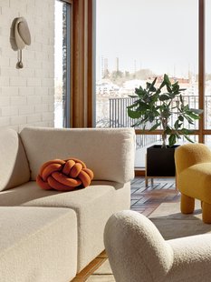 Design House Stockholm Knot kussen - oranje/rood