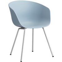 HAY About a Chair AAC 26 - slate blue 2.0 - Verchroomd staal - Standaard glijders kunststof