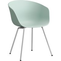 HAY About a Chair AAC 26 - dusty mint 2.0 - Verchroomd staal - Standaard glijders kunststof