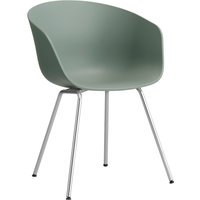 HAY About a Chair AAC 26 - Standaard glijders kunststof - Verchroomd staal - fall green 2.0