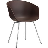 HAY About a Chair AAC 26 - viltglijders - Verchroomd staal - raisin 2.0