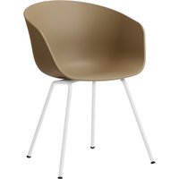 HAY About a Chair AAC 26 - clay 2.0 - gepoedercoat wit - Standaard glijders kunststof