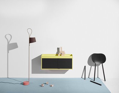 HAY New Order rek 2 - zwart - Eiken natuur