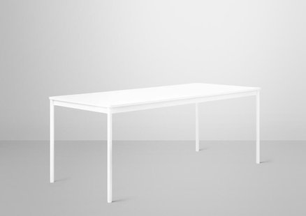 Muuto Base tafel - wit laminaat - wit - gelakte kanten - L
