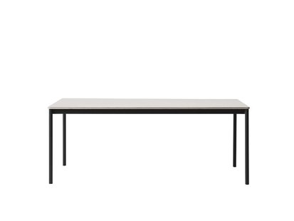 Muuto Base tafel - wit laminaat - zwart - multiplexrand - XL