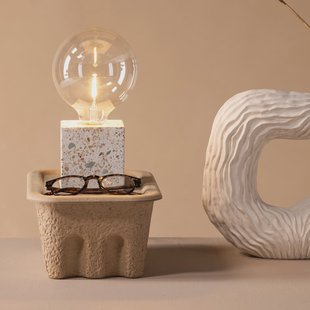 Nohr Tafellamp 'Zacharia' Terrazzo, kleur Wit