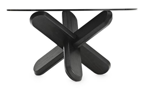 Normann Copenhagen Ding salontafel - Rookglas - zwart eiken