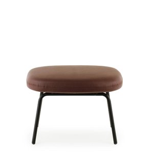 Normann Copenhagen Era kruk met stalen frame - zwart staal/ Tango leer 41599