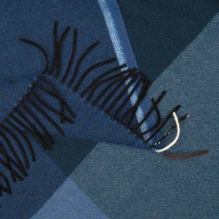 Vitra Colour Block deken - zwart - blauw